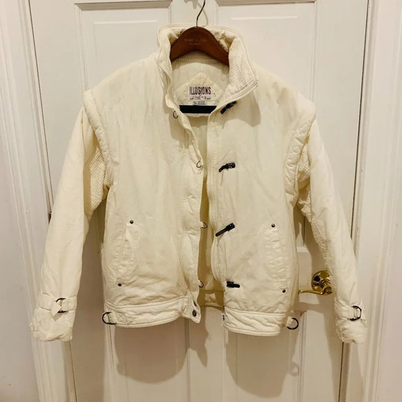 Jackets & Blazers - Vintage 70s 80s Illusions Jacket Women Size L Men Size S